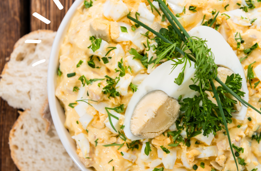 Egg salad in a bowl